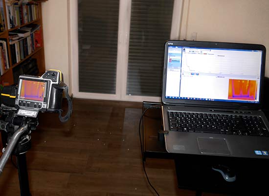 Durchf&uuml;hrung Thermografie-Sequenzanalyse